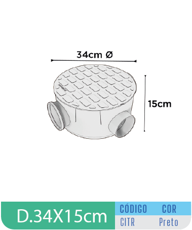 Caixas de Inspeção/Passagem ø 34 cm - Redonda